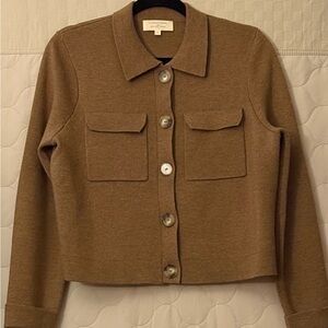 Sezane Betty Cardigan Cafe Clair